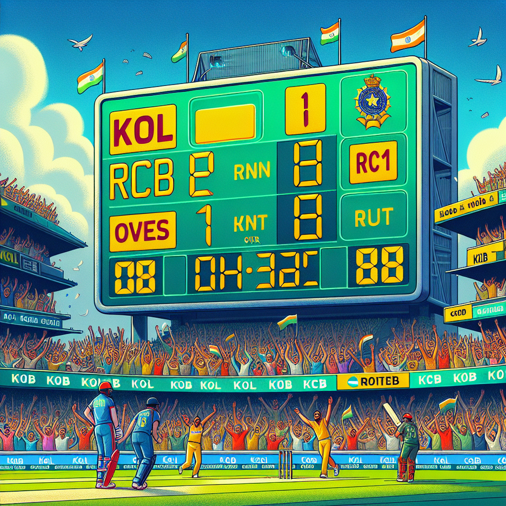 Kol vs rcb live score
