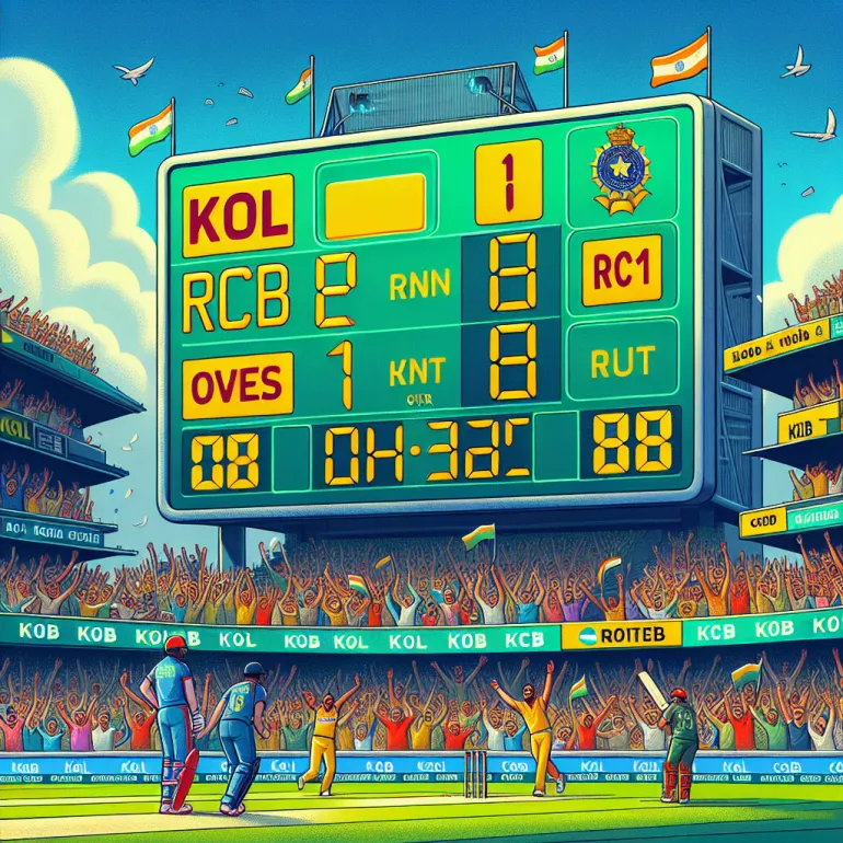 Kol vs rcb live score