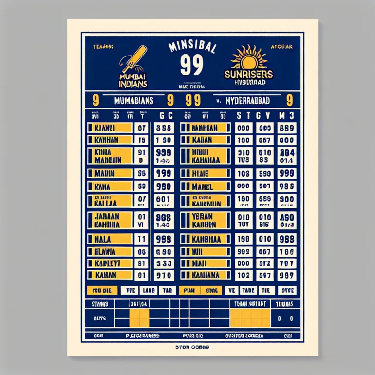 Mi vs srh scorecard 2022